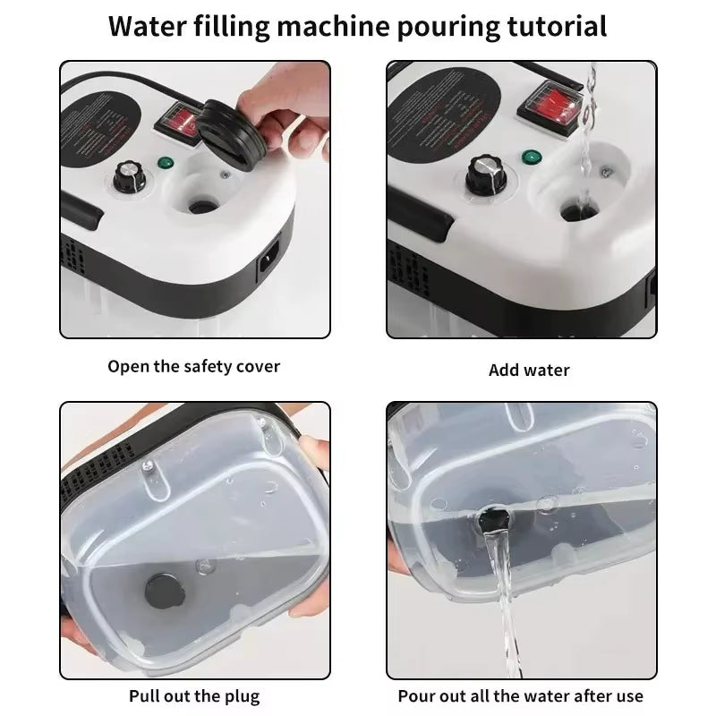 1.2L Steam Cleaner High Temperature Sterilization Air Conditioning Kitchen Hood Home /Car Steaming Cleaner 220V/110V EU/US Plug